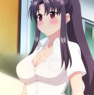 Natsuki goes over to help Kensuke clean up the room for the camping club. 