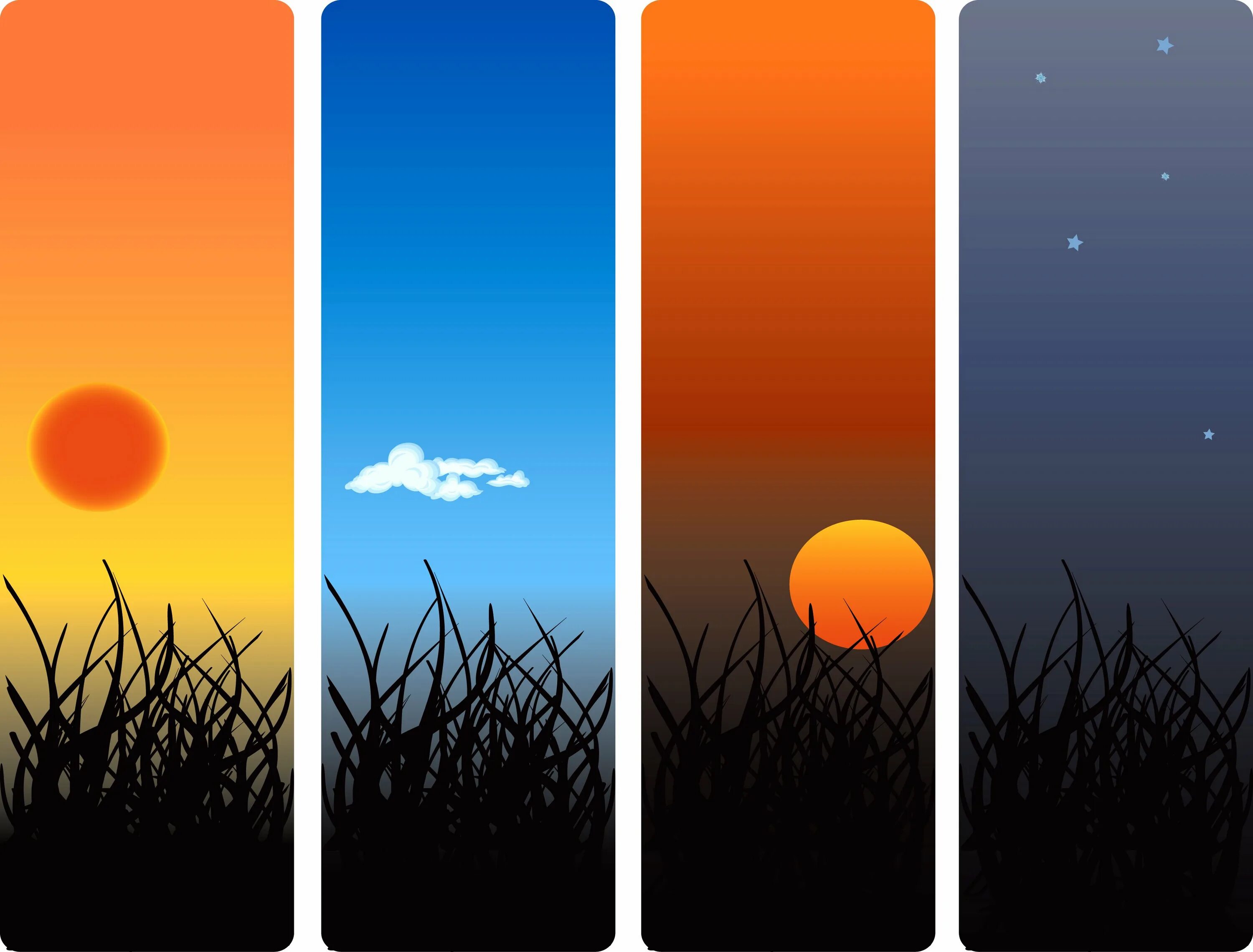 Different times of day