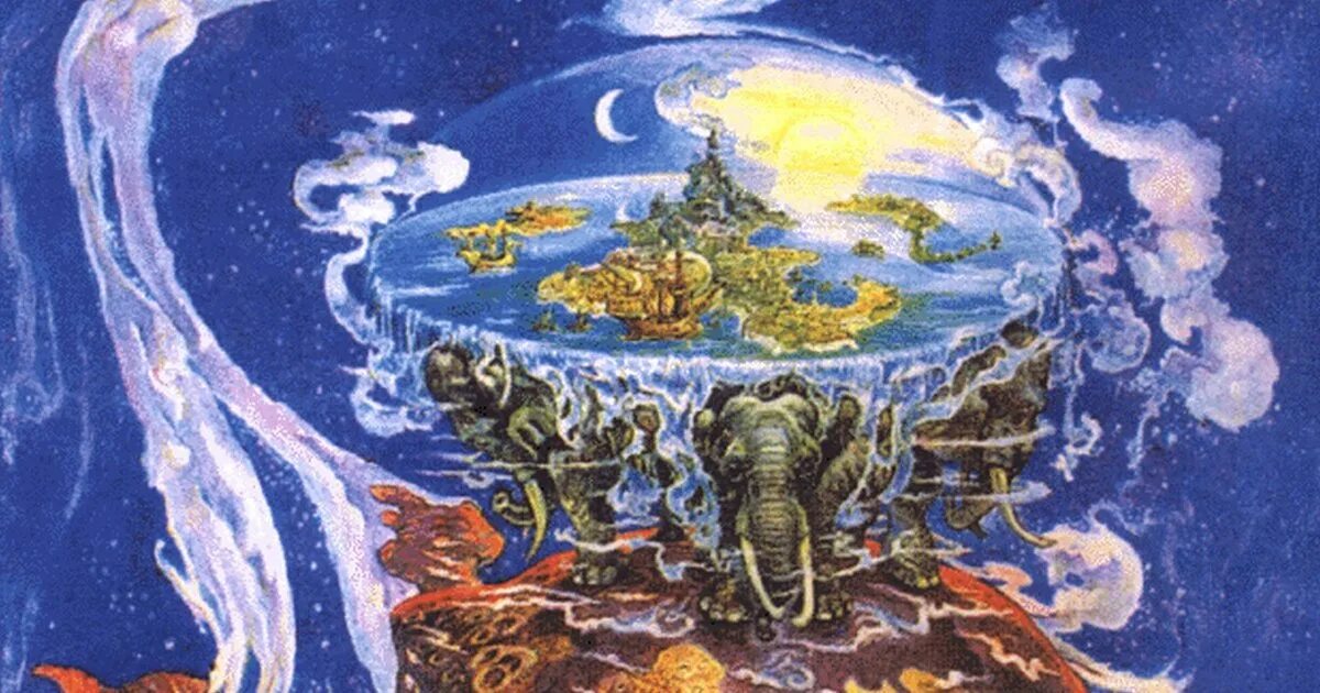 На чем держится мир. Земля на слонах. Земля на трех слонах. Плоская земля на трех. Земля на ките и слонах.