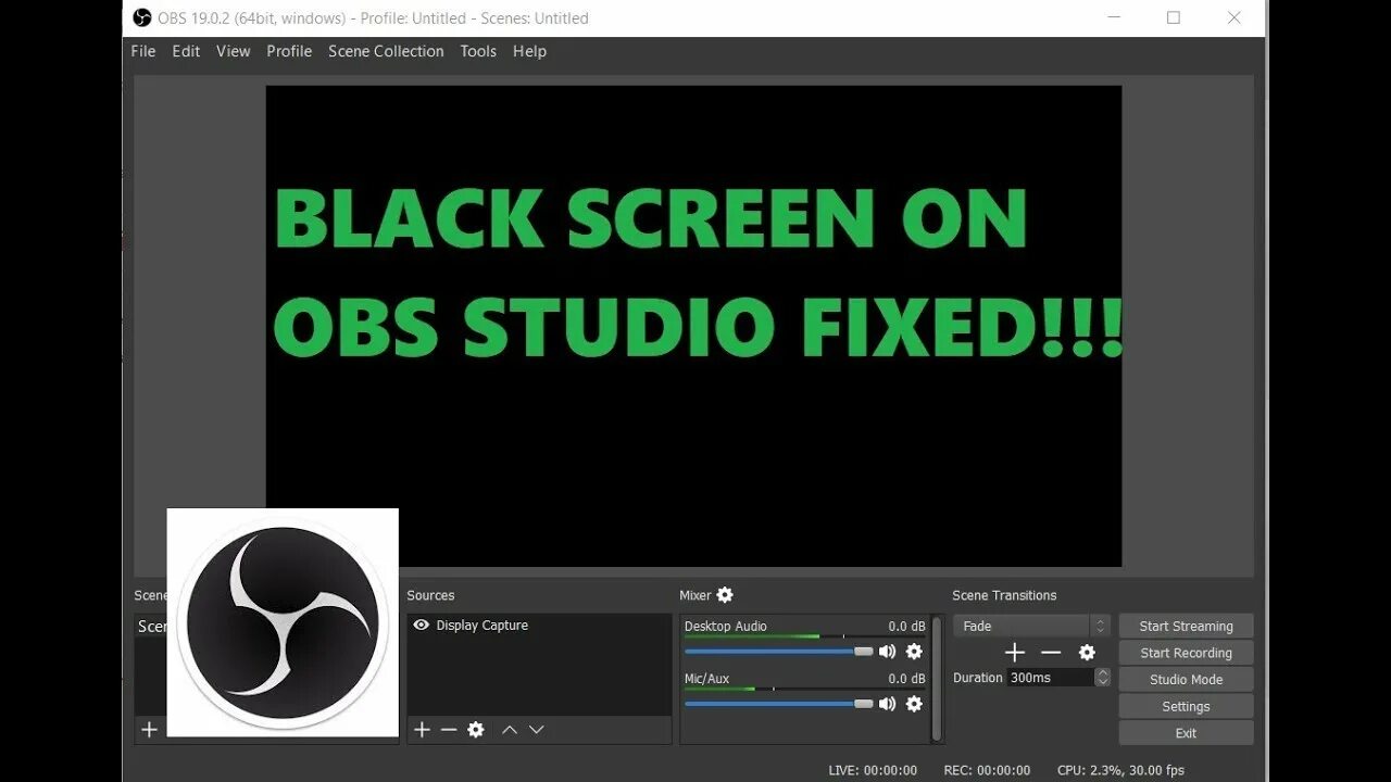 OBS Studio. OBS fixed. Черный экран в обс. Студия Toonguru Black Screen. Obs черный экран игры