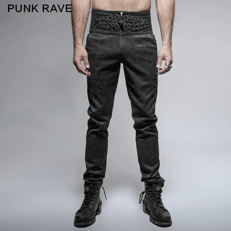 Punk Rave штаны. Штаны мужские Готика. Punk Rave мужские брюки. Мужские брюки с высокой талией.