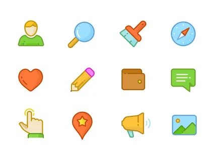 Colorful icons