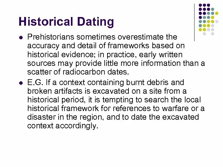 Date definition. Historical dates.