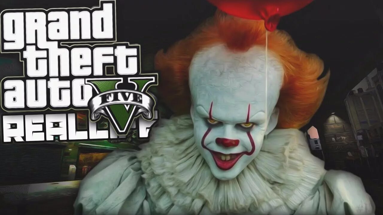 Написать клоуну оно. Pennywise GTA 5. GTA 5 ПЕННИВАЙЗ. ГТА 5 оно ПЕННИВАЙЗ. GTA 5 ПЕННИВАЙЗ 1990.