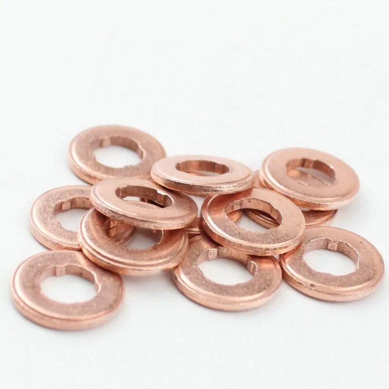 Медные кольца под форсунки мтз 80. 5. 5х1. 2. Медные шайбы под форсунки.