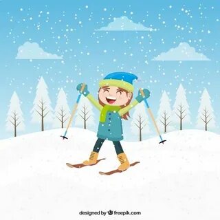 Мальчик на лыжах