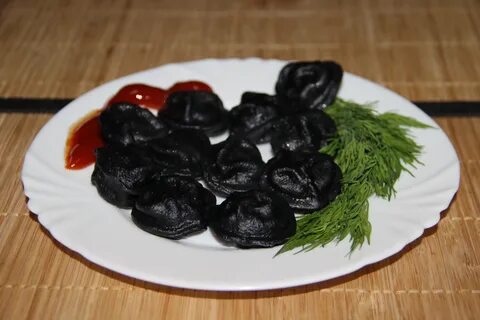 Черные пельмени рецепт