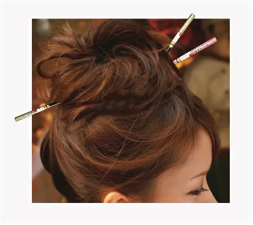 Purple is the new me: Viewers Make Meaning Chopstick hair, Japanese hairstyle, B