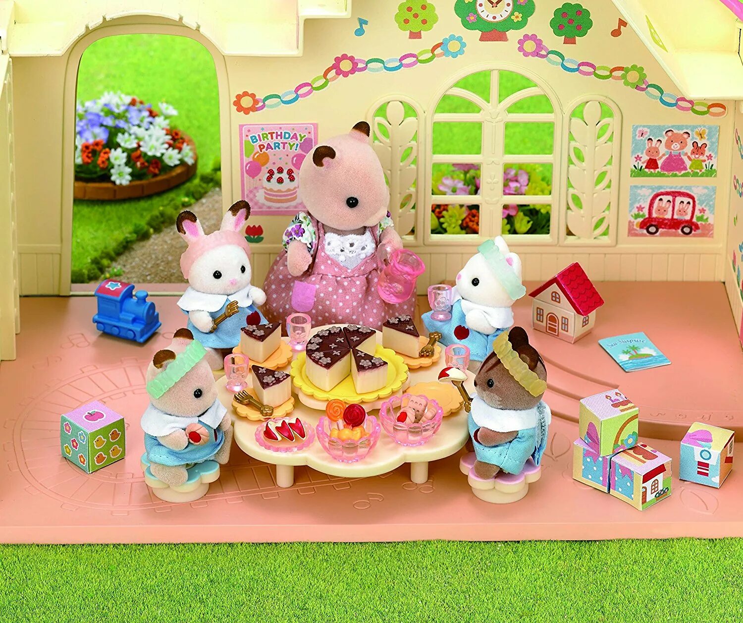 Домик сильвания обои. Sylvanian families разноцветный детский сад. Детский сад families. Детский сад families. Sylvanian families 3587.