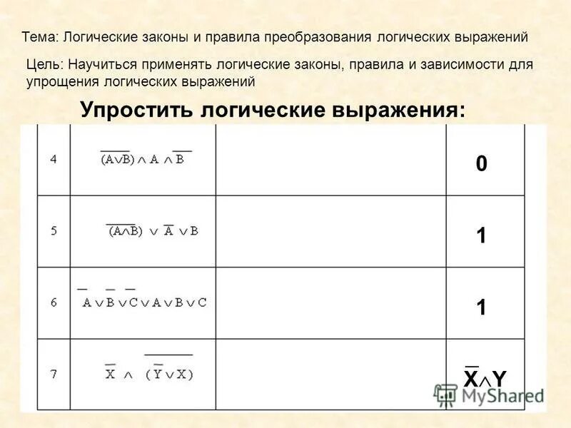 Правило преобразования отношений