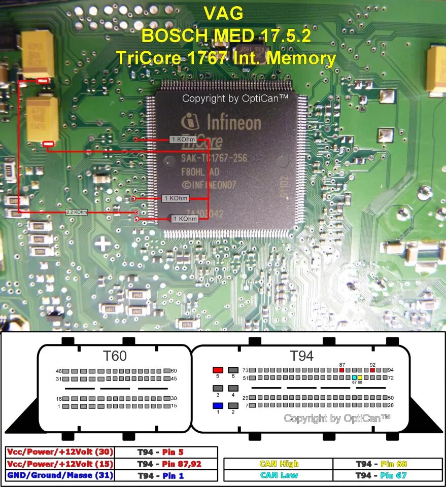Med 17.5 1 подключение на столе Bosch MEDC BSM Pinout *