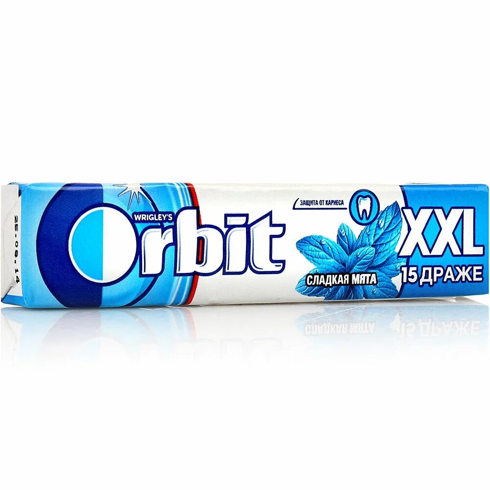 Жевательная резинка орбит XXL сладкая мята 20.4г. Жевательная резинка Orbit XXL сладкая мята, 20,4 г. Резинка жевательная Orbit (орбит) сладкая мята. Жвачка Orbit XXL сладкая мята.