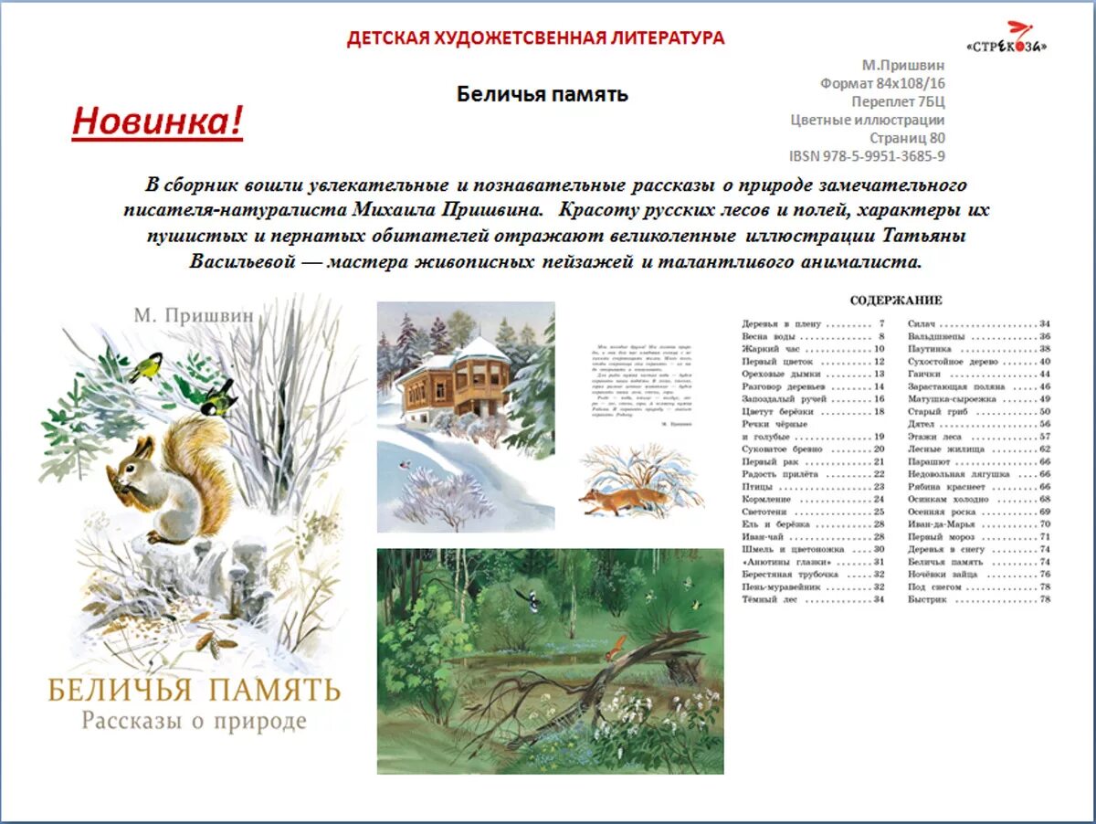 Пришвин рассказы беличья память