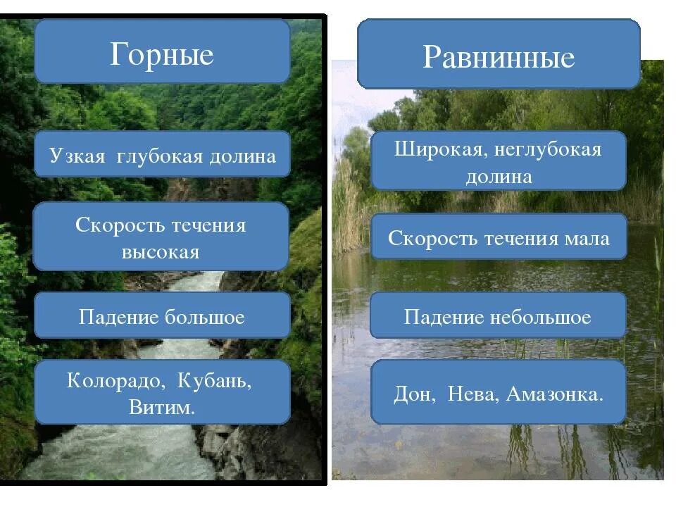 Выберите равнинную реку