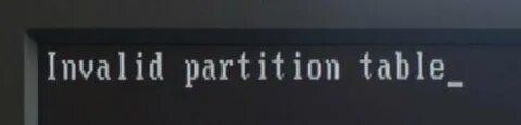 Invalid table