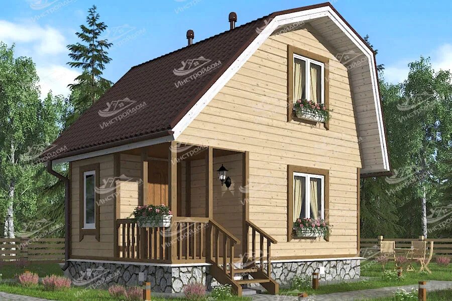 Проект дачного дома. Дом каркасный 6х8 кедр. Дом 1.5 этажа из бруса 6х9 «Сямозеро брус» с террасой. Дачный дом 4х4 каркасник проект