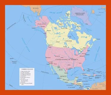 Political map of North America Maps of North America GIF map Maps of the World i