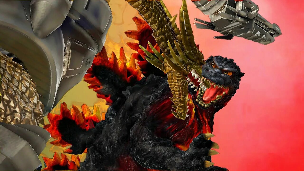 Индоминус Гидора. Godzilla vs Mecha King Ghidorah. Годзилла против Боузера. Bowser Fury vs Godzilla.