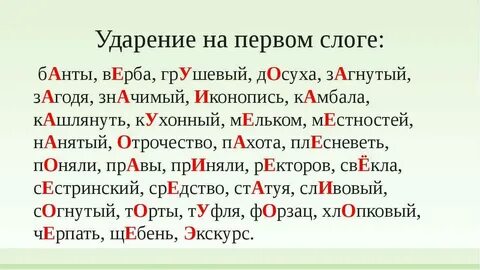 Языковый ударение на какой слог
