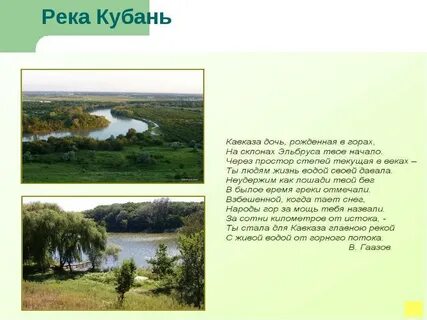 Откуда название кубань
