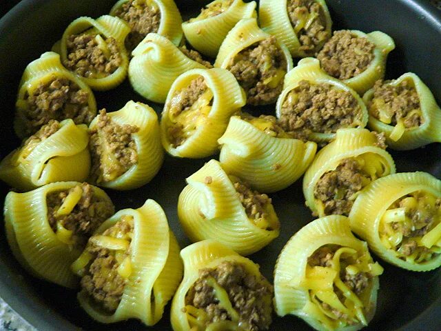 Фаршированные макароны - кулинарный рецепт