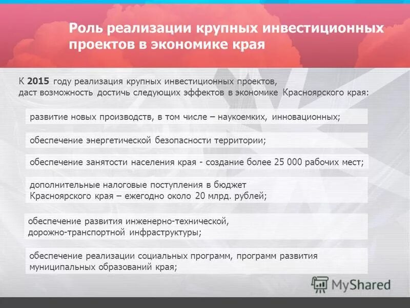 Проект развития красноярского края План развития красноярского края