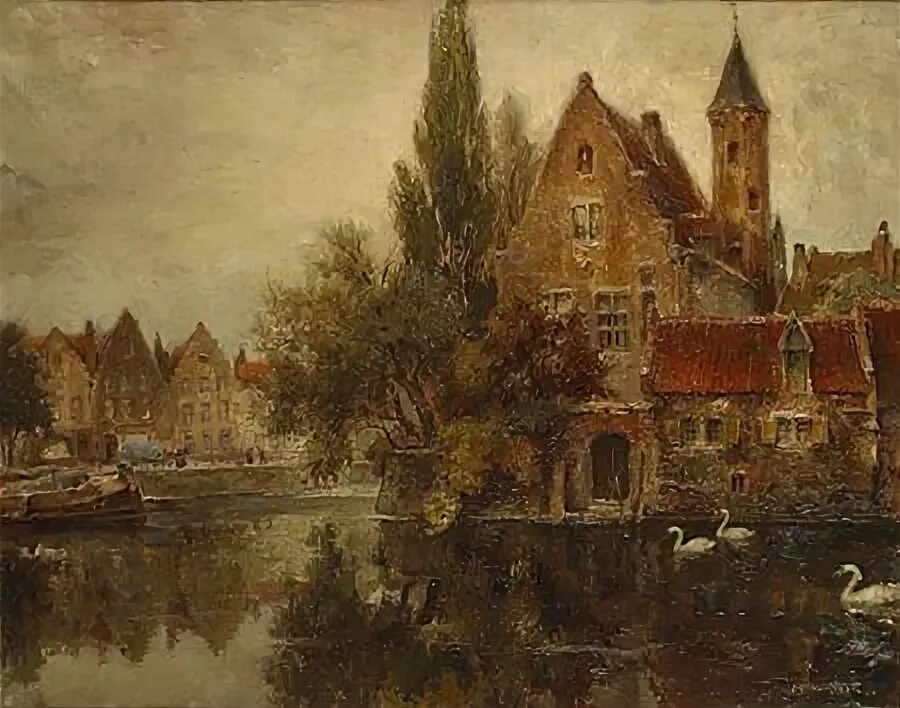 Бегинаж (кортрейк, бельгия). Йохан мессели johan messely. Художники бельгии. Брюгге швейцария пейзаж. Alfred van neste (belgian, 1874 - 1969) картины.