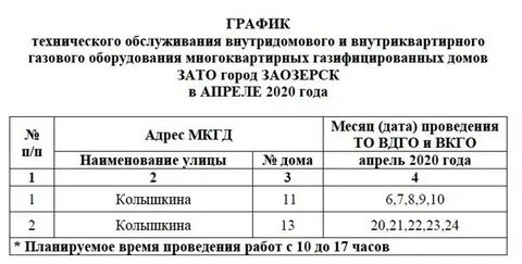Расписание автобусов горгаз