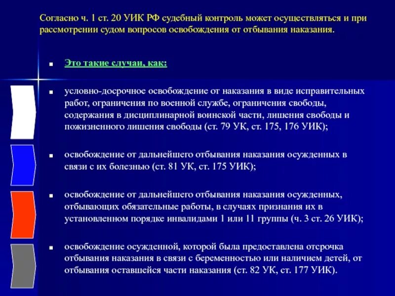 Участковая избирательная комиссия 20. Судебный контроль ст.20 уик. Судебный контроль за исполнением уголовных наказаний. Судебный контроль за учреждениями и органами исполняющими наказания. Ч 1 ст 74 уик.