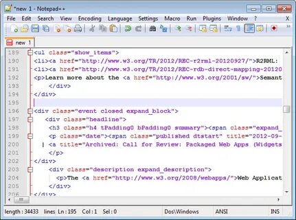 Notepad html
