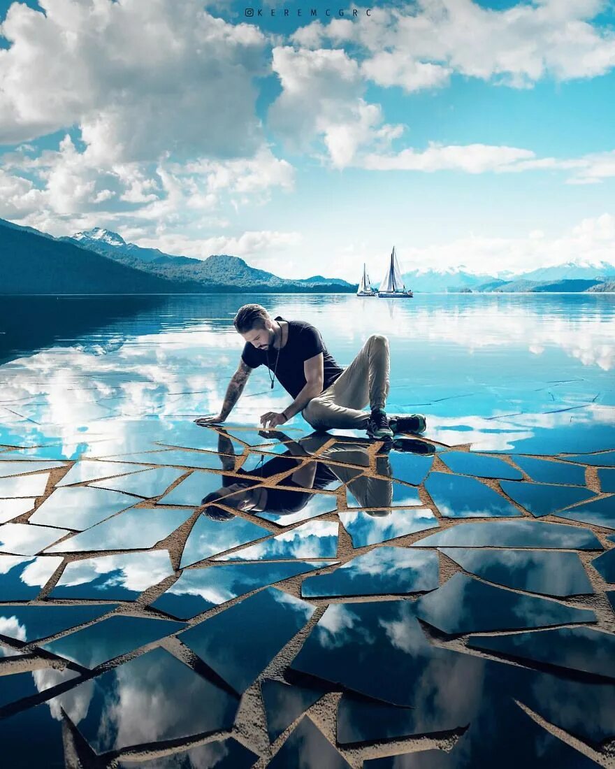 Невероятные мечты. Керем Джигерджи. Сюрреалистические пейзажи. Красивые фотоманипуляции. Фотоманипуляции+море.