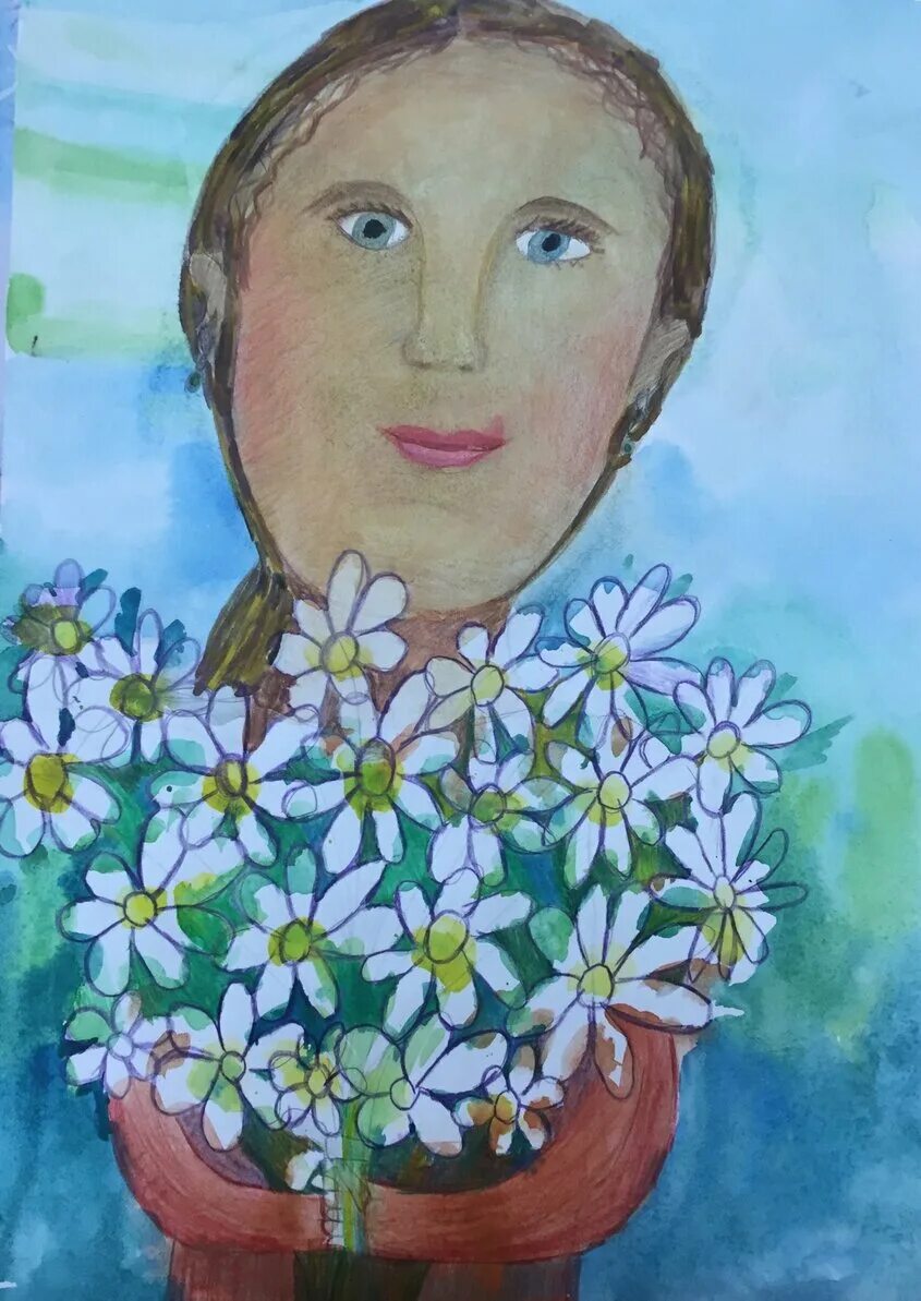 Портрет мамы на 8 марта. Мама в деле рисунки. Портрет мамы на 8 марта. Панно девушка с цветами. Портрет мамы с цветами.