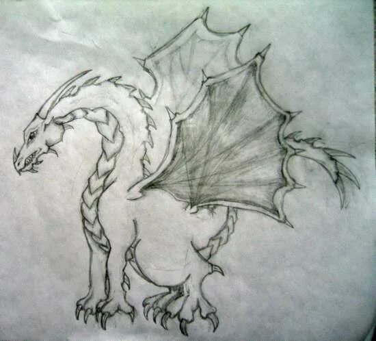 как нарисовать дракона на салате