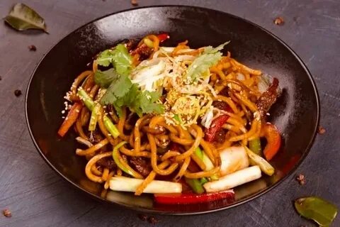 Лапша удон с овощами мясом