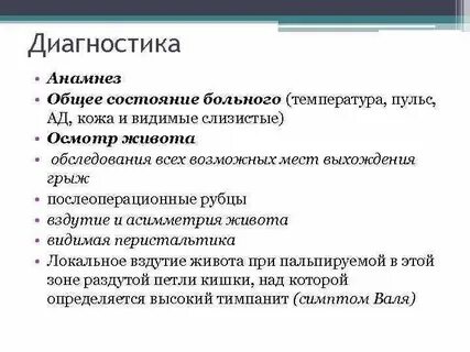 Анамнез острый живот