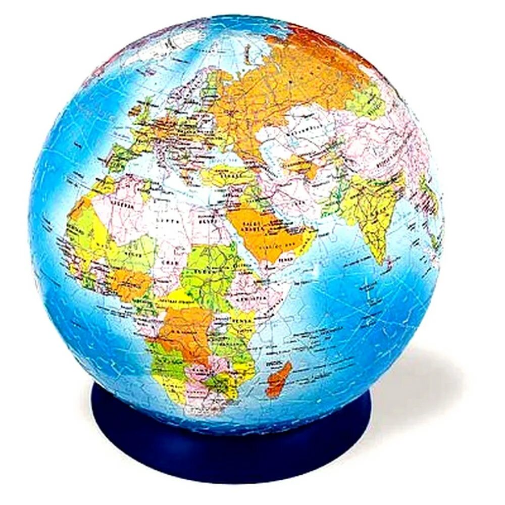 Hand drawn school classroom globe, geographical map, sketch style vector illustr