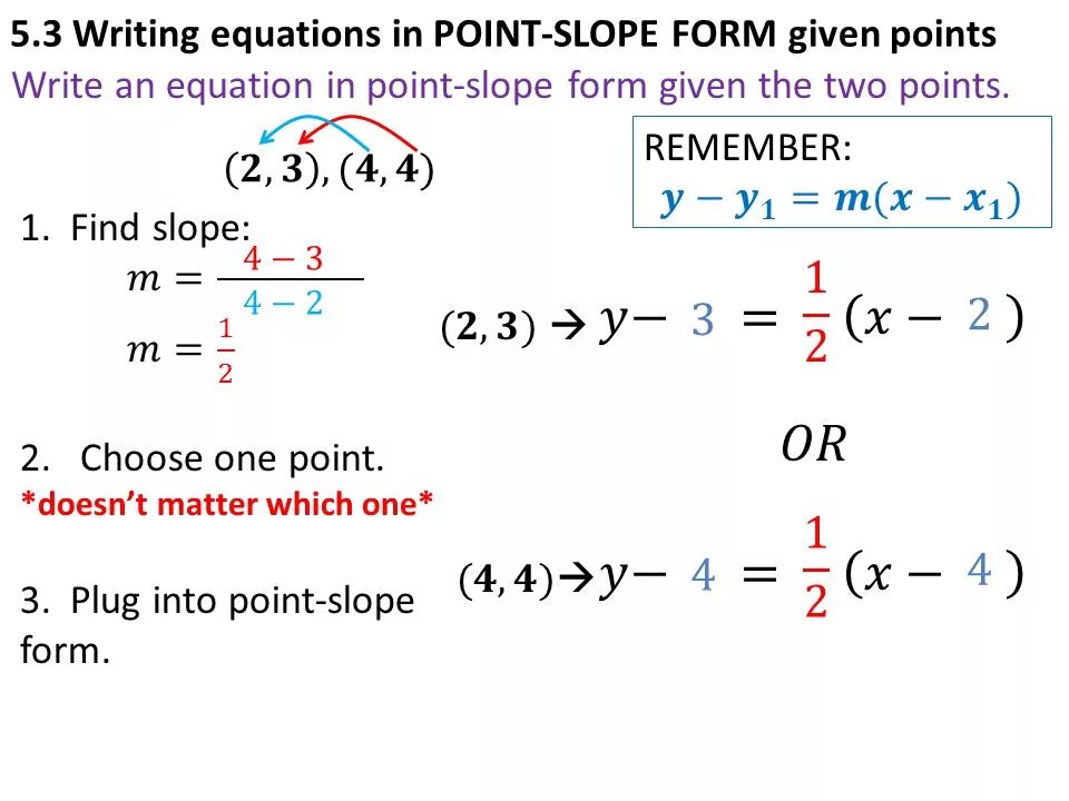 Given these points