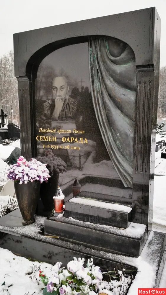 Актёр Семён Львович Фарада, могилы известных людей, Москва, Троекуровское кладби