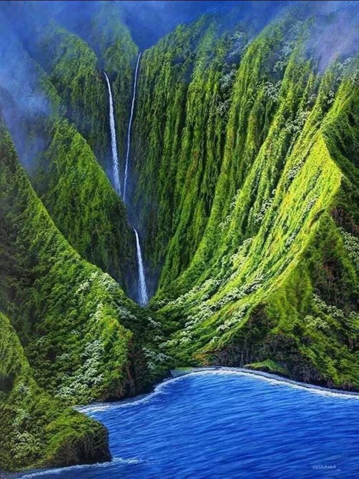 Молокаи Гавайи. Водопад Хонокохау Мауи. Молокаи Гавайи водопад. Остров Молокаи Гавайи. Wonder of the point