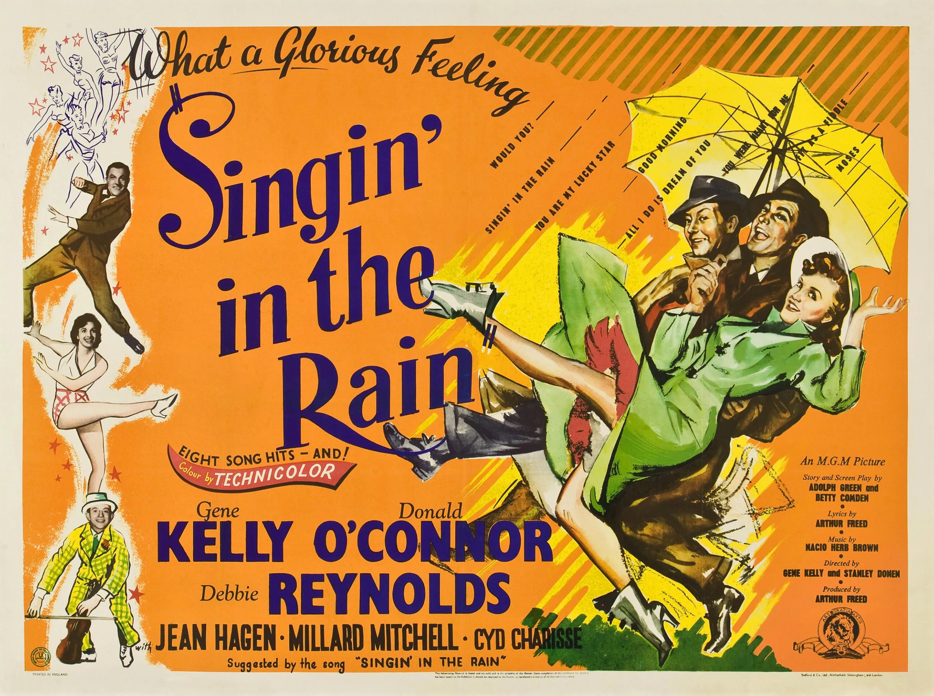 Пение под дождем. Поющие под дождём 1952. Мюзикл Поющие под дождем 1952. Singing in the Rain 1952 Постер.