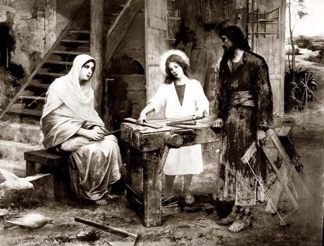 Иисус сын плотника. Иосиф плотник. иисус христос плотник. плотник иосиф и дева мария. св иосиф плотник живопись.