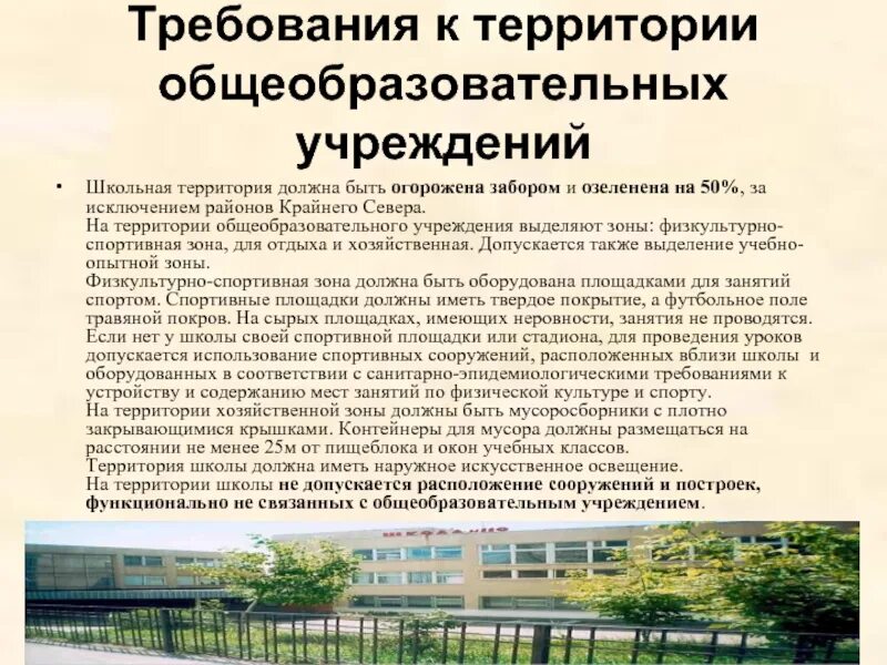 Требования к учреждениям дополнительного