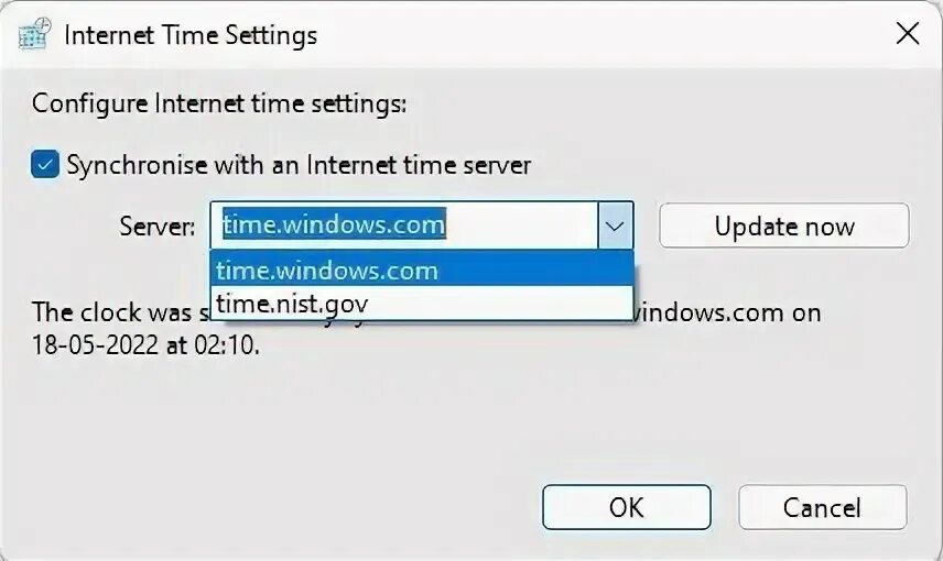 Update time. Update time