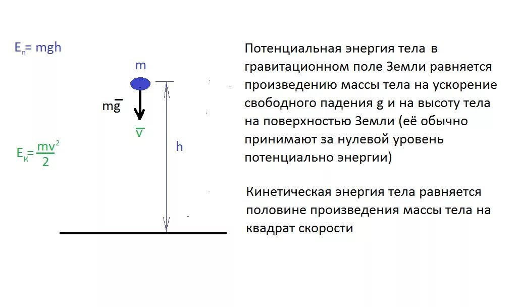 Потенциальная энергия тела в гравитационном поле земли. Кинетическая энергия свободно падающего тела формула. Потенциальная энергия в гравитационном поле земли формула. Потенциальная энергия тела в гравитационном поле формула. При изучении падения тела под действием силы