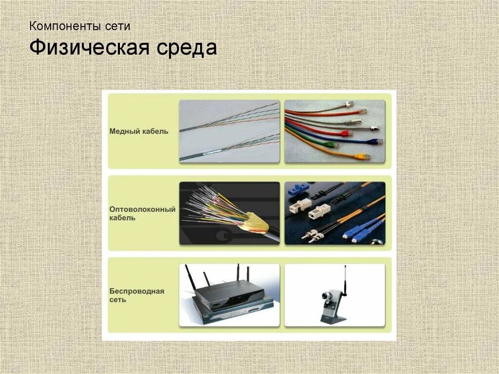 Компоненты сети. Физические элементы в информатике. Физические компоненты сети. Физическая среда передачи данных. Физическая среда информации