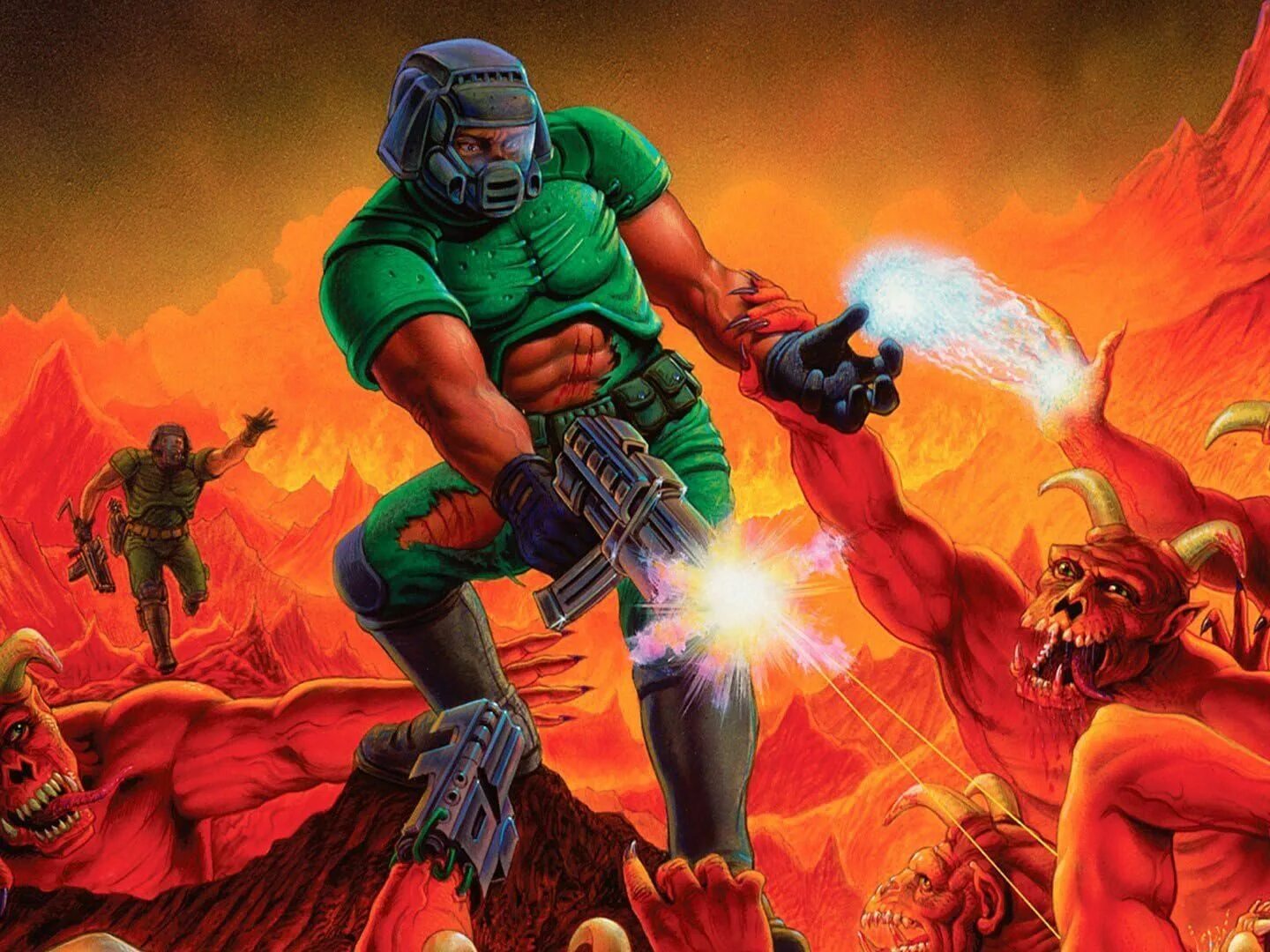 Doom 1993 poster. Doomguy 1993.