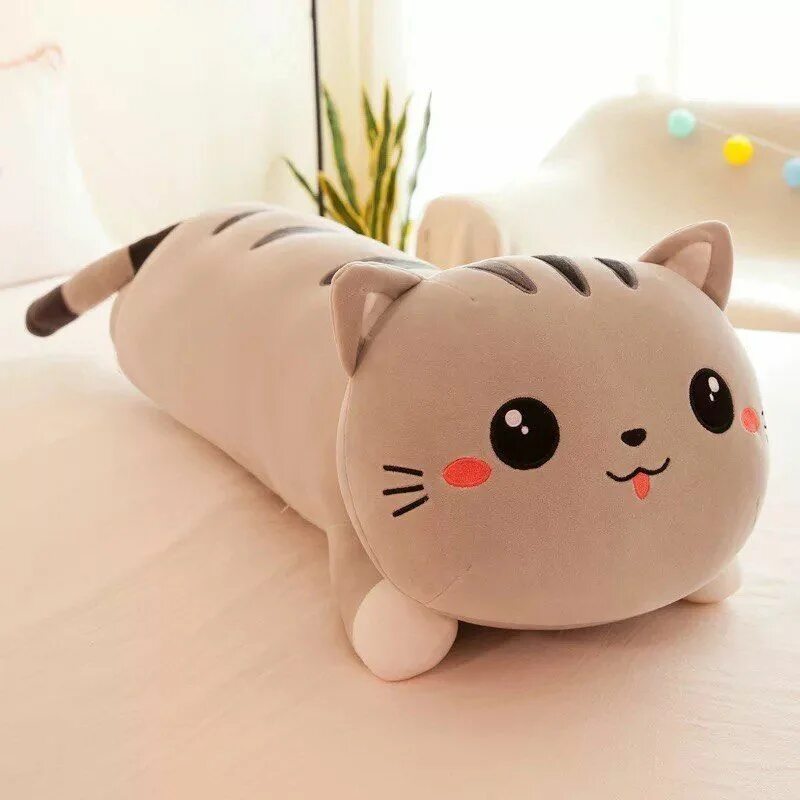 Игрушка подушка кот батон. Мягкая игрушка подушка кот батон. кот валик подушка. мягкие котики антистресс. мягкая игрушка котик длинный.
