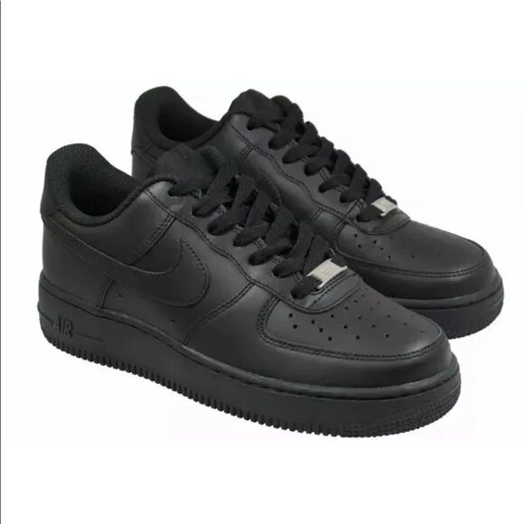 Nike force мужские черные. Nike air force 1 black.