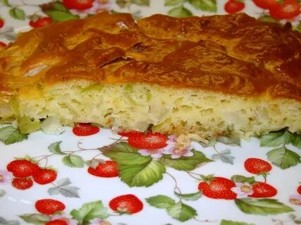 Заливной пирог с кислым молоком