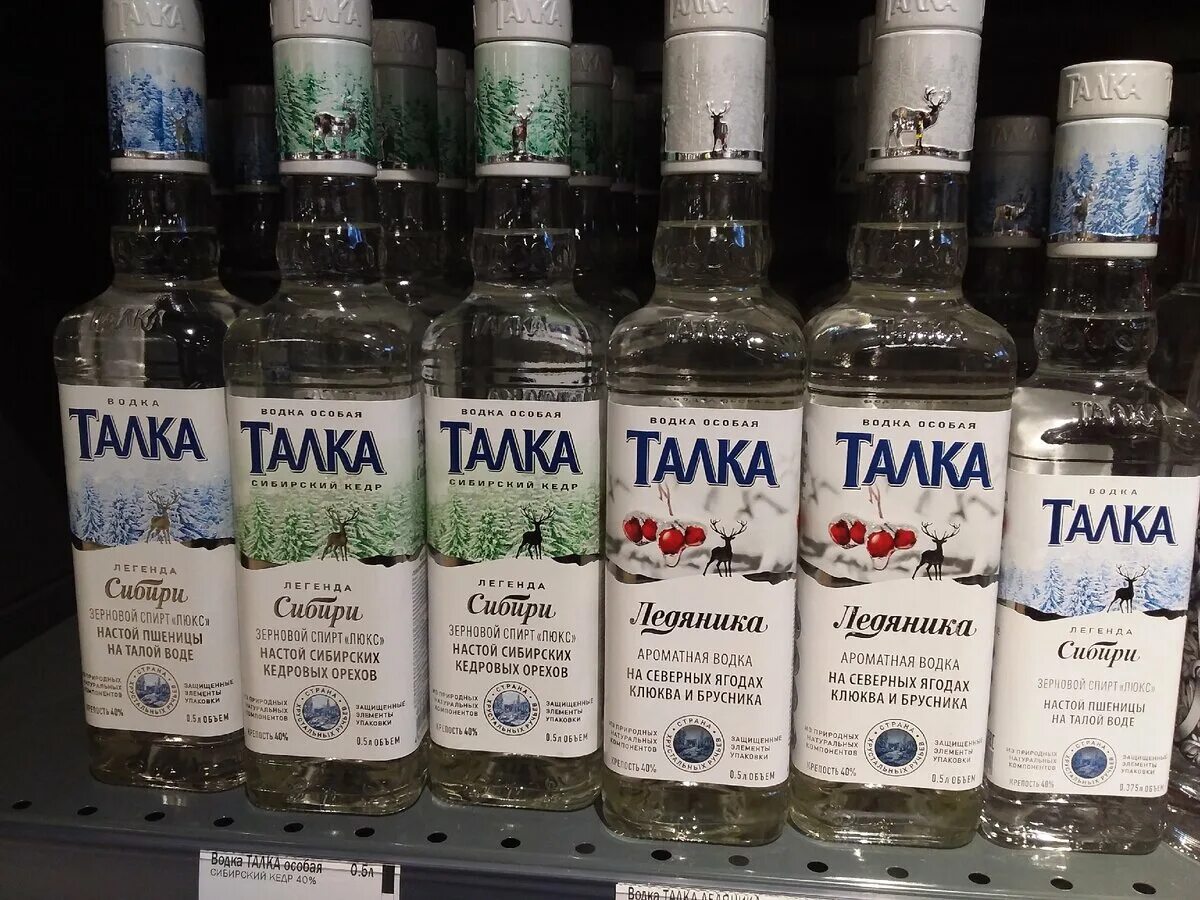 Бутылка талка. Бутылка талка